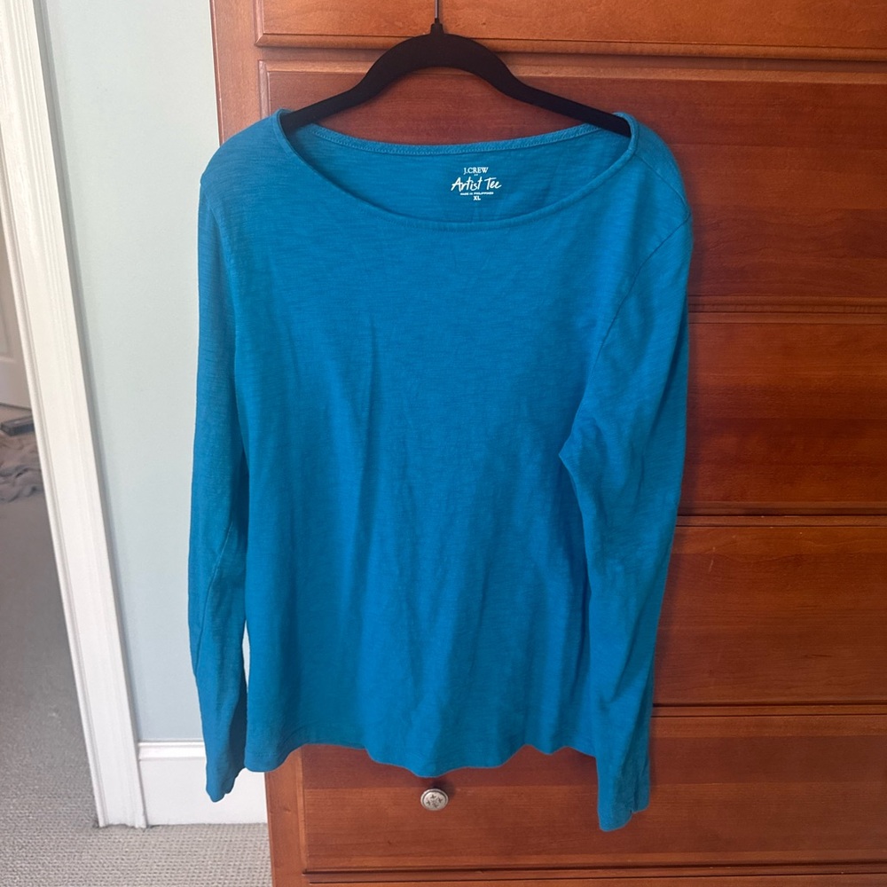 J. Crew Blue Long Sleeve Tee